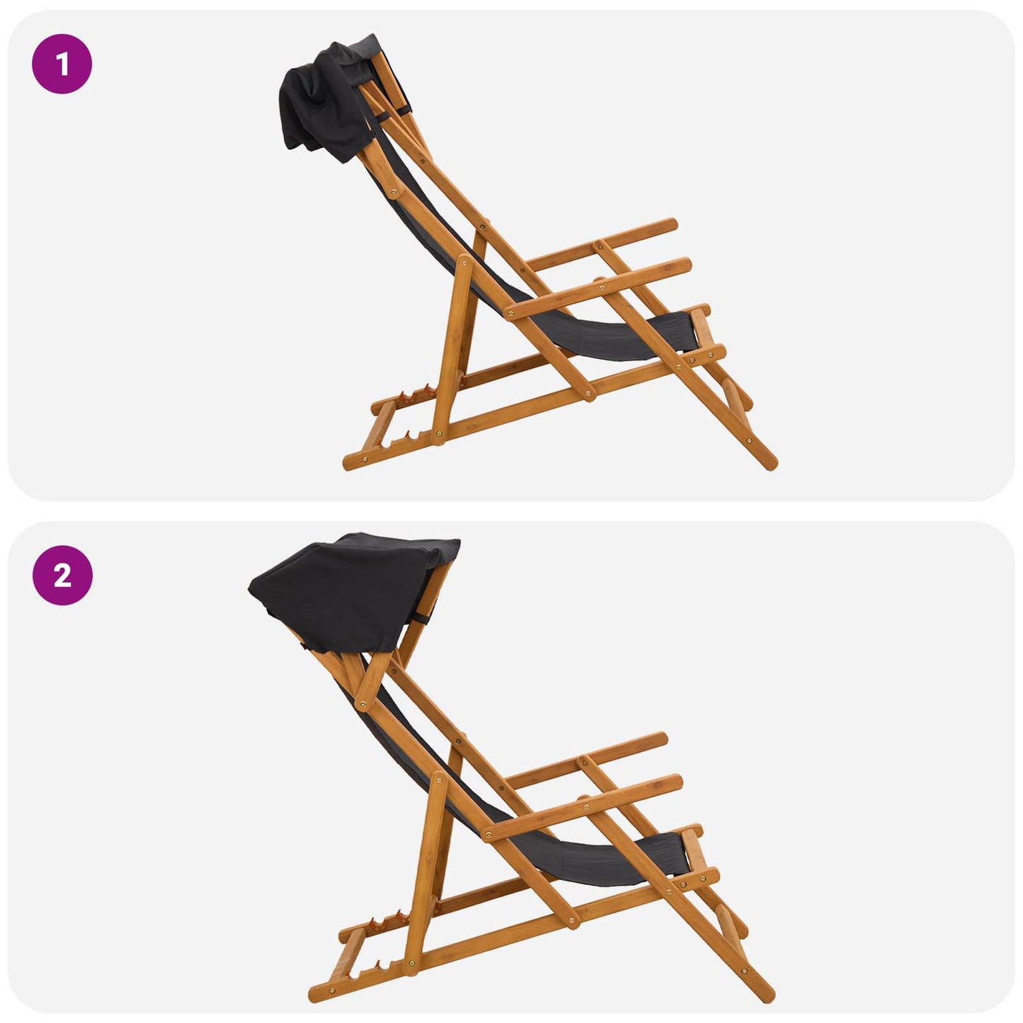 vidaXL Καρέκλα Ακτίνας 4 pcs 3 θέση Στερεό Ξύλο Ευκαλύπτου Μαύρο