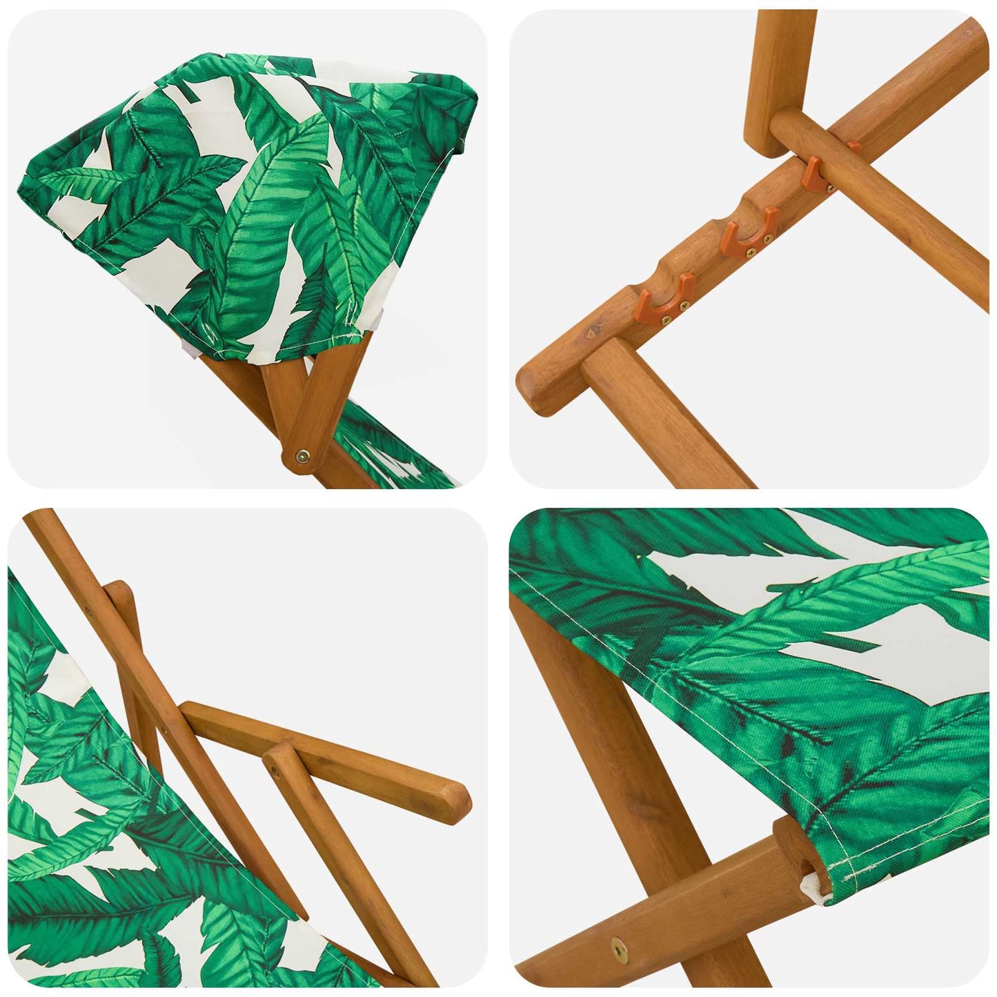 vidaXL Καρέκλα Ακτίνας 4 pcs 3 θέση Στερεό Ξύλο Ευκαλύπτου
