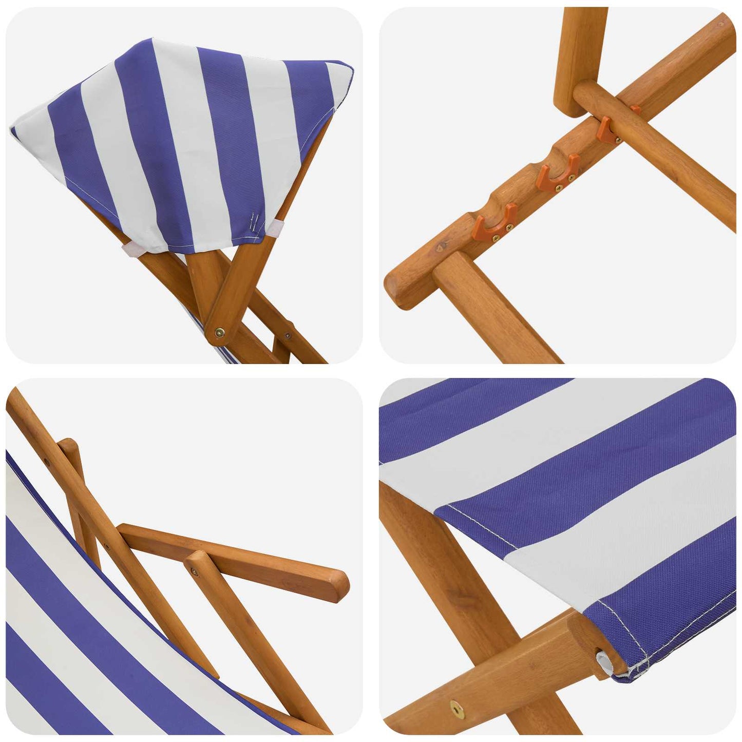 vidaXL Καρέκλα Ακτίνας 4 pcs 3 θέση Στερεό Ξύλο Ευκαλύπτου
