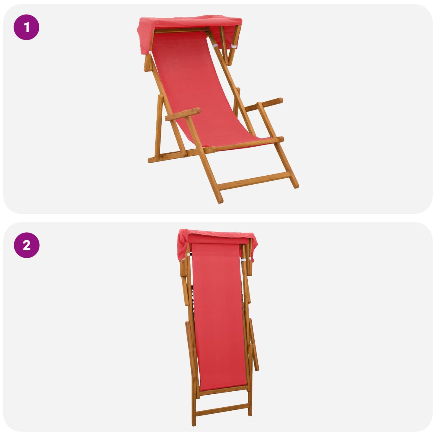 vidaXL Καρέκλα Ακτίνας 2 pcs 3 θέση Στερεό Ξύλο Ευκαλύπτου Κόκκινο