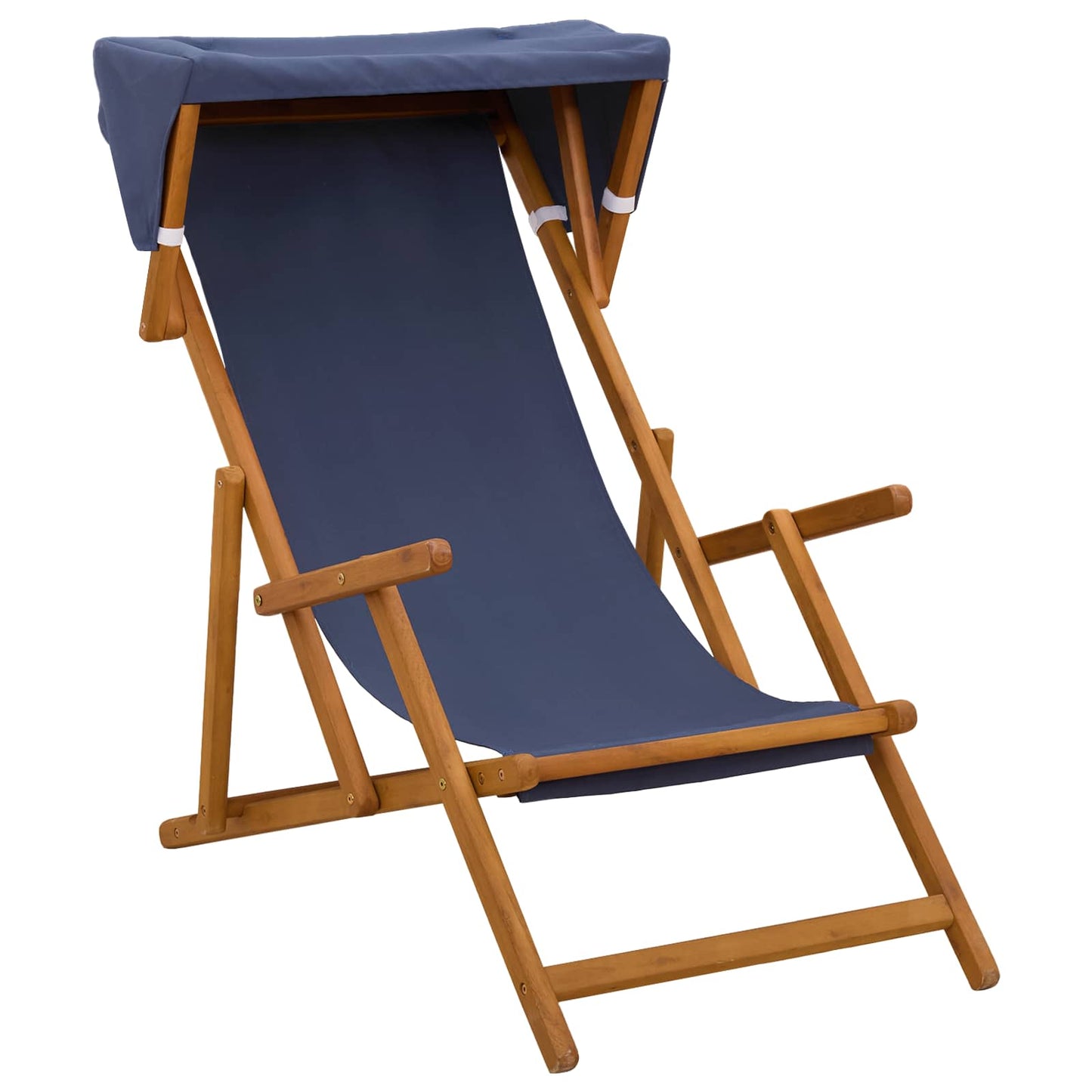 vidaXL Καρέκλα Ακτίνας 2 pcs 3 θέση Στερεό Ξύλο Ευκαλύπτου Μπλε