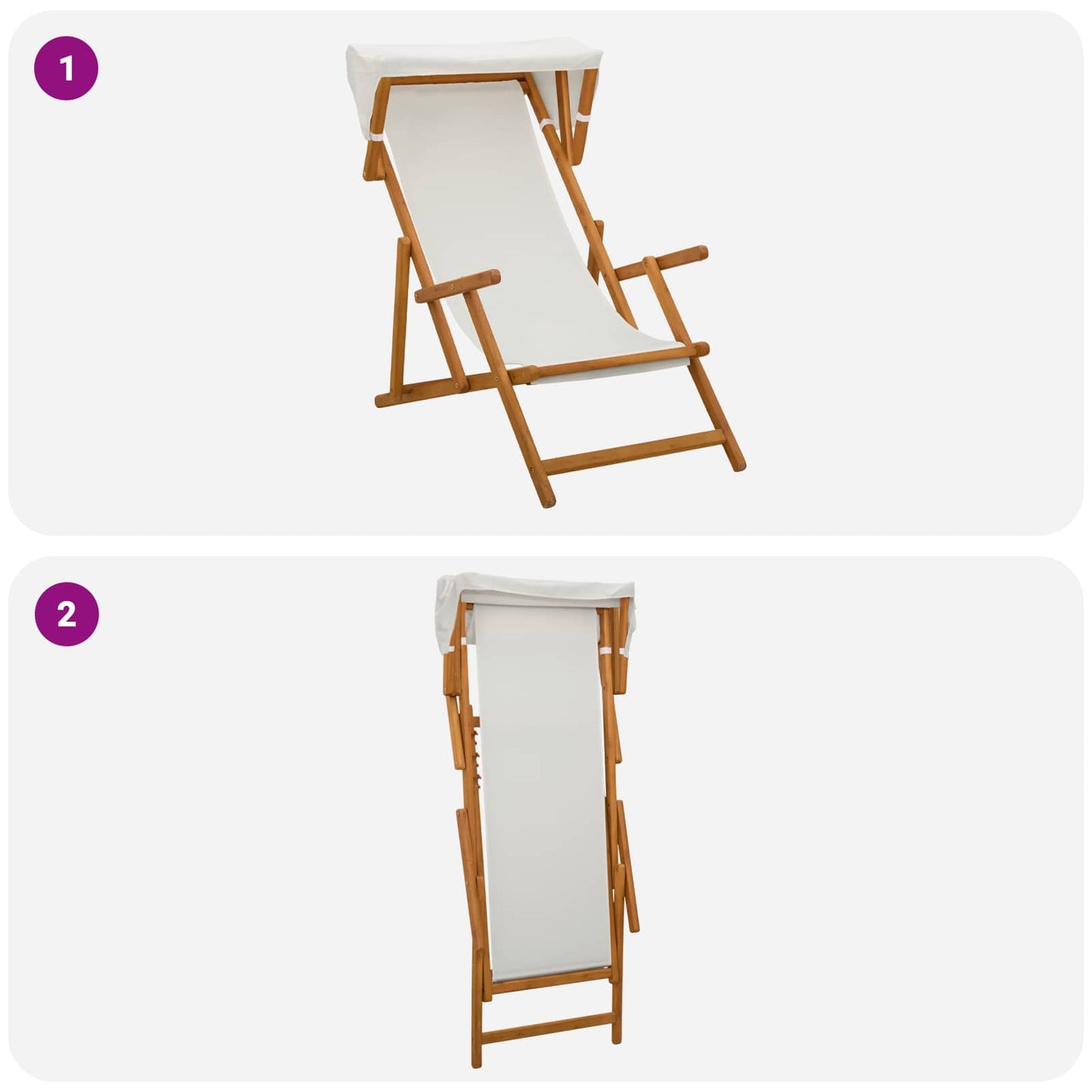 vidaXL Καρέκλα Ακτίνας 2 pcs 3 θέση Στερεό Ξύλο Ευκαλύπτου Κρεμ