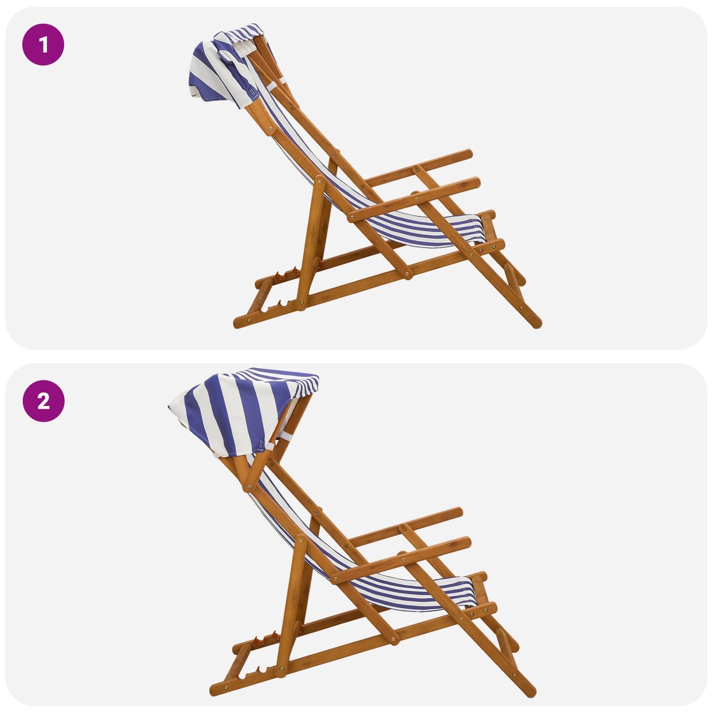 vidaXL Καρέκλα Ακτίνας 2 pcs 3 θέση Στερεό Ξύλο Ευκαλύπτου