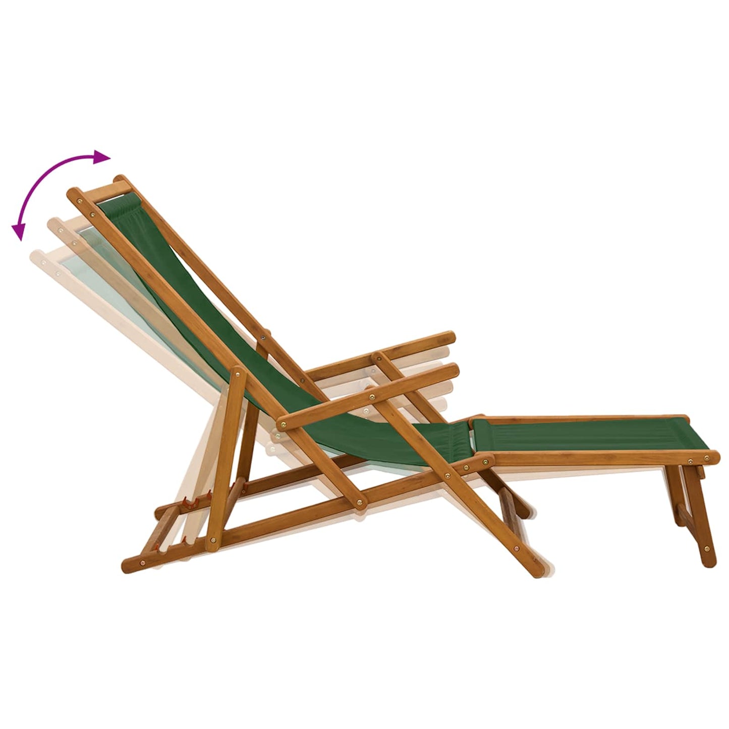 vidaXL Πτυσσόμενη ξαπλώστρα 2 pcs 3 θέση Στερεό Ξύλο Ευκαλύπτου