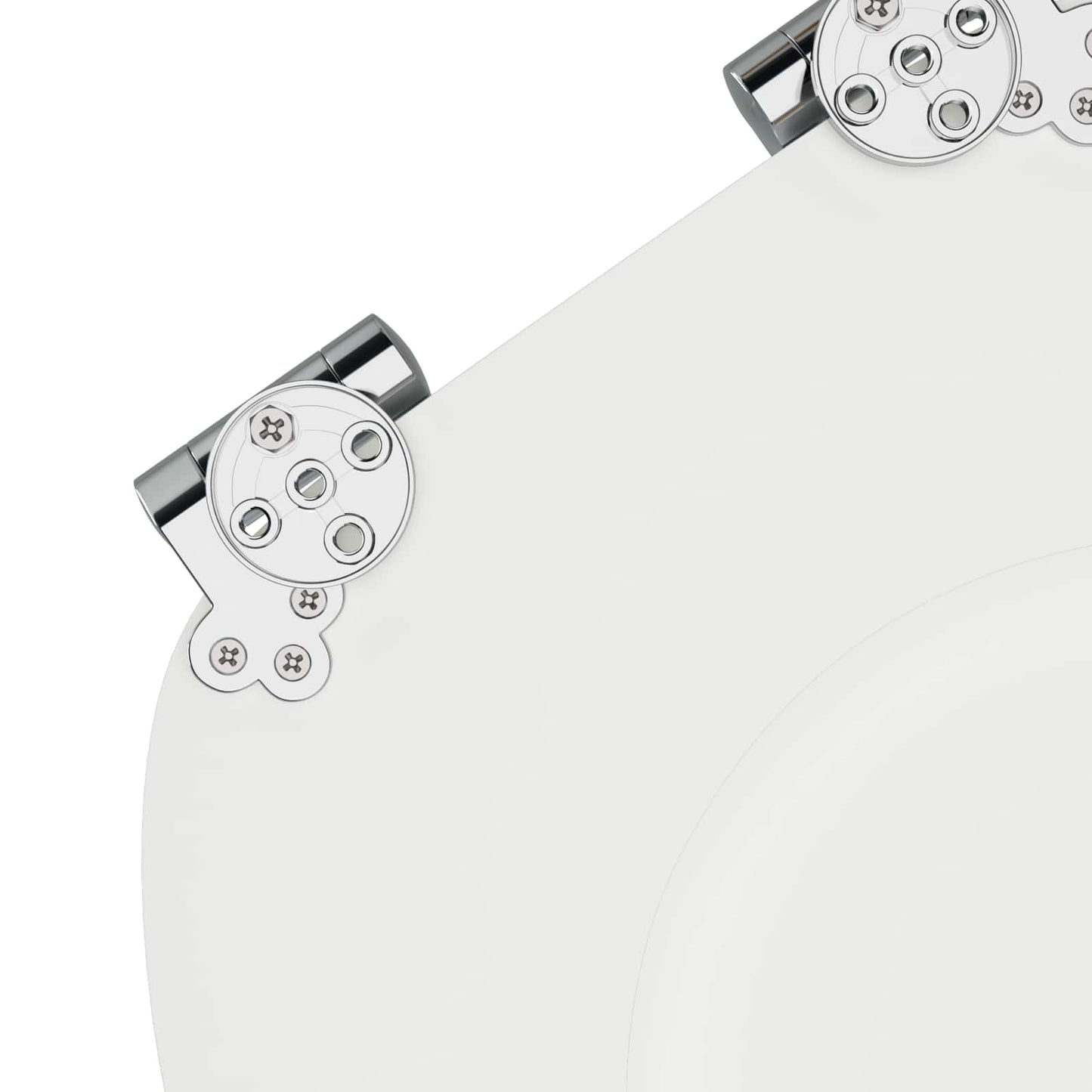 vidaXL Μαλακή κλειστή λεκάνη Λευκό 44 x 38 εκ. Πίνακας MDF