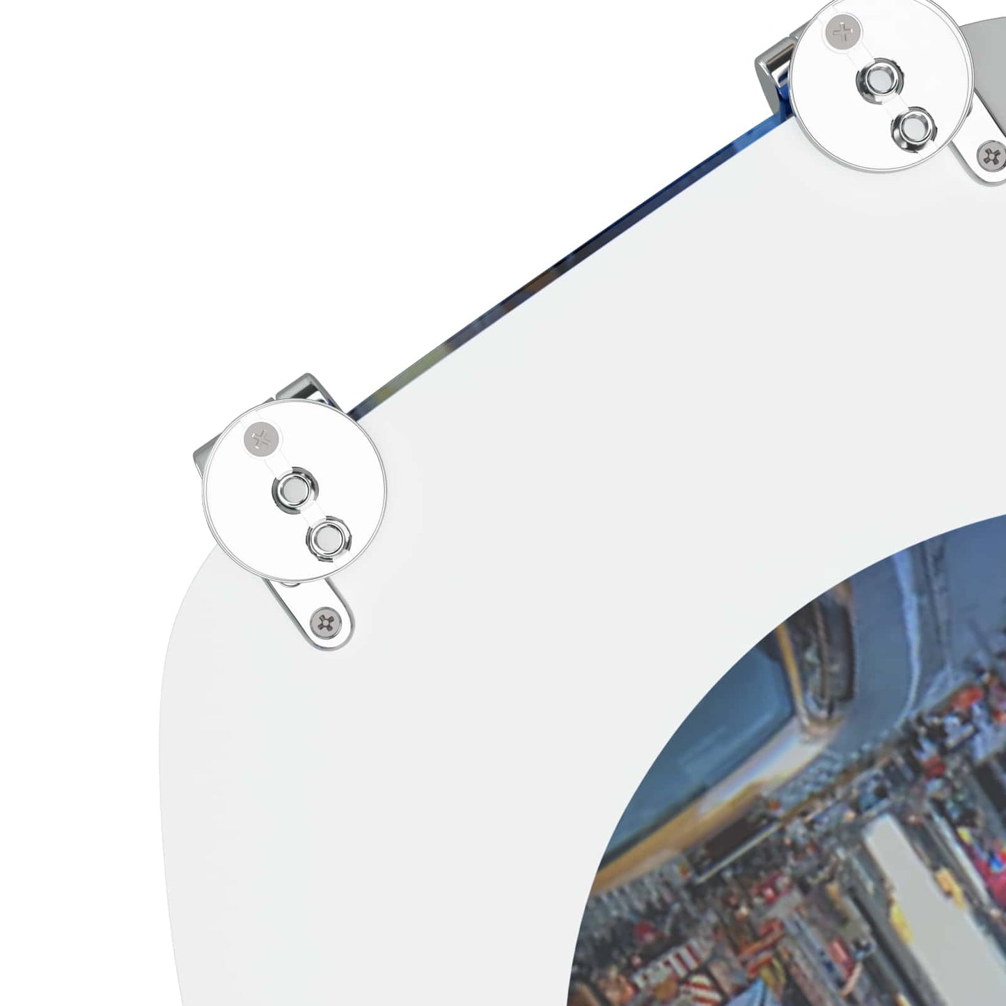 vidaXL Μαλακή κλειστή λεκάνη Πολύχρωμο 44 x 38 εκ. Πίνακας MDF