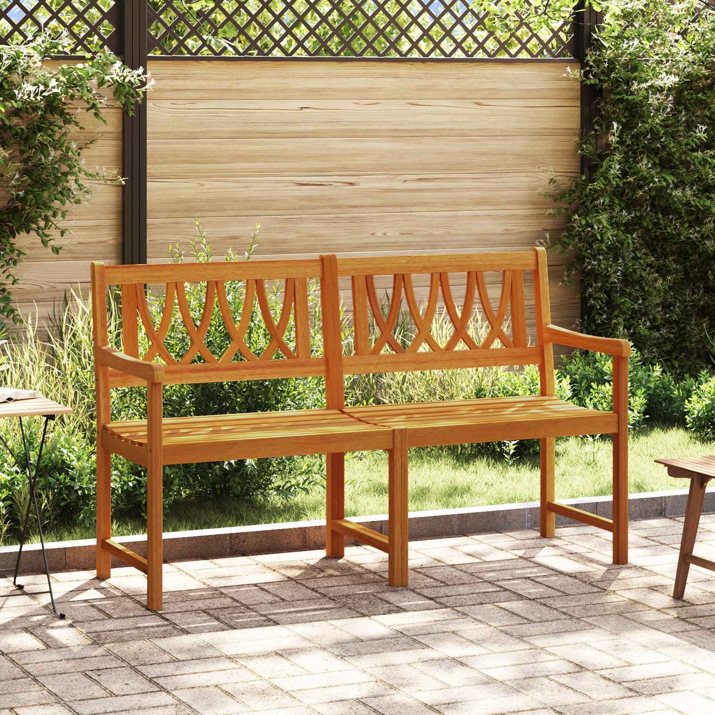 vidaXL Εξωτερικός πάγκος Φυσικό 150 x 55,5 x 90 cm Στερεό Ξύλο Ακακίας