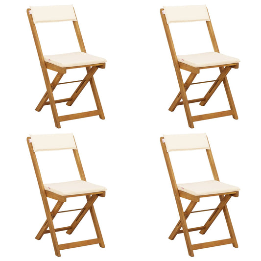 vidaXL Καρέκλες εξωτερικής βεράντας 4 pcs Λευκό κρεμ 40 x 53 x 80 εκ