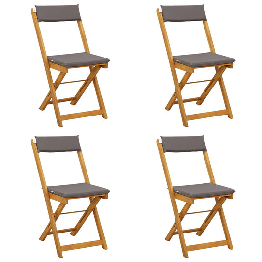 vidaXL Καρέκλες εξωτερικής βεράντας 4 pcs Σκούρο Γκρι 40 x 53 x 80 εκ