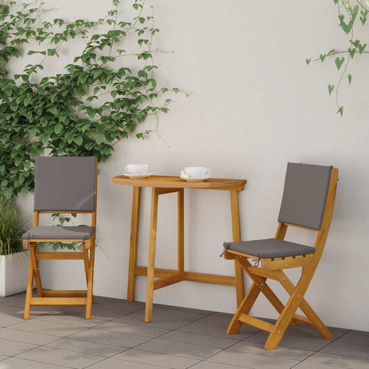 vidaXL Καρέκλες εξωτερικής βεράντας 2 pcs Σκούρο Γκρι