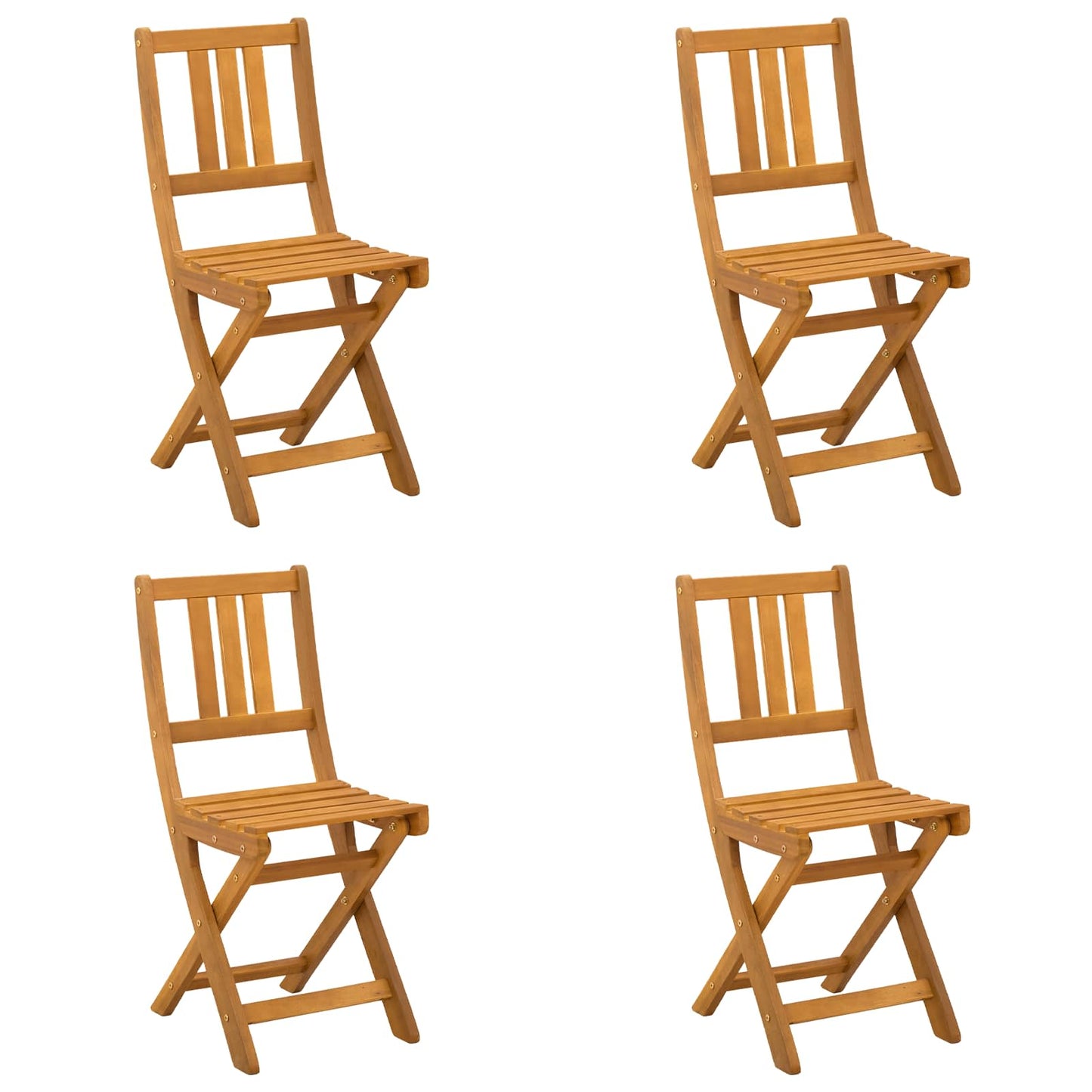 vidaXL Καρέκλες εξωτερικής βεράντας 4 pcs Φυσικό 40 x 42 x 85 εκ
