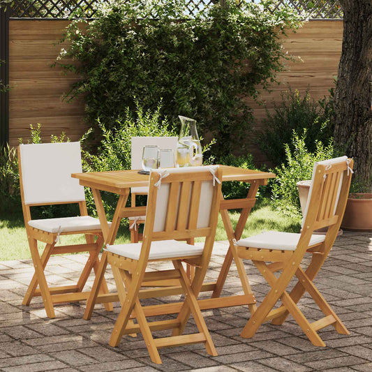 vidaXL Καρέκλες εξωτερικής βεράντας 4 pcs Λευκό κρεμ