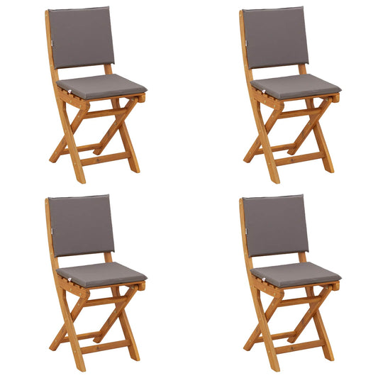 vidaXL Καρέκλες εξωτερικής βεράντας 4 pcs Σκούρο Γκρι