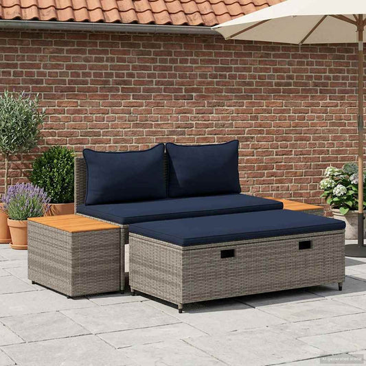 vidaXL Σειρά Καναπέ Εξωτερικού 4 -Seater 4 τμχ. 55 x 30 x 39 εκ
