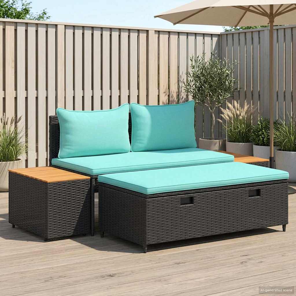 vidaXL Σειρά Καναπέ Εξωτερικού 4 -Seater 4 pcs 55 x 30 x 39 εκ