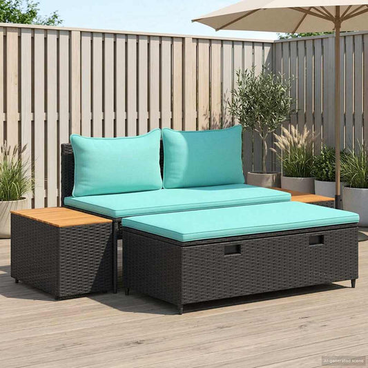 vidaXL Σειρά Καναπέ Εξωτερικού 4 -Seater 4 τμχ. 55 x 30 x 39 εκ