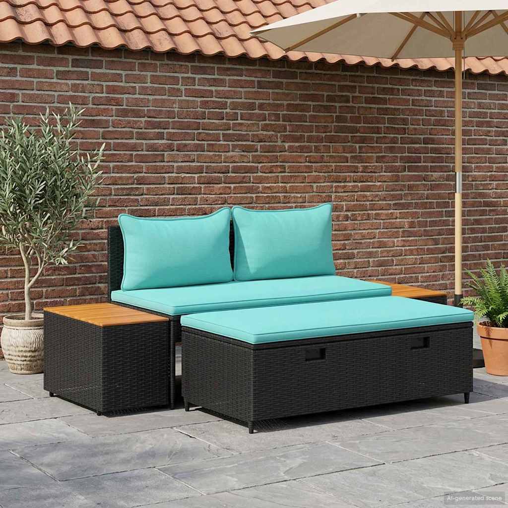 vidaXL Σειρά Καναπέ Εξωτερικού 4 -Seater 4 pcs 55 x 30 x 39 εκ
