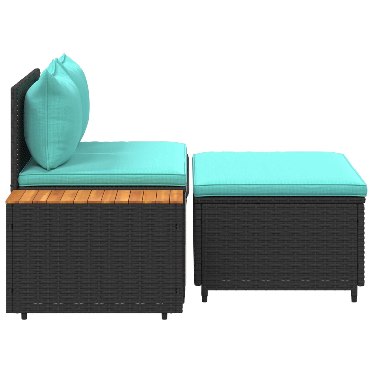vidaXL Σειρά Καναπέ Εξωτερικού 4 -Seater 4 pcs 55 x 30 x 39 εκ