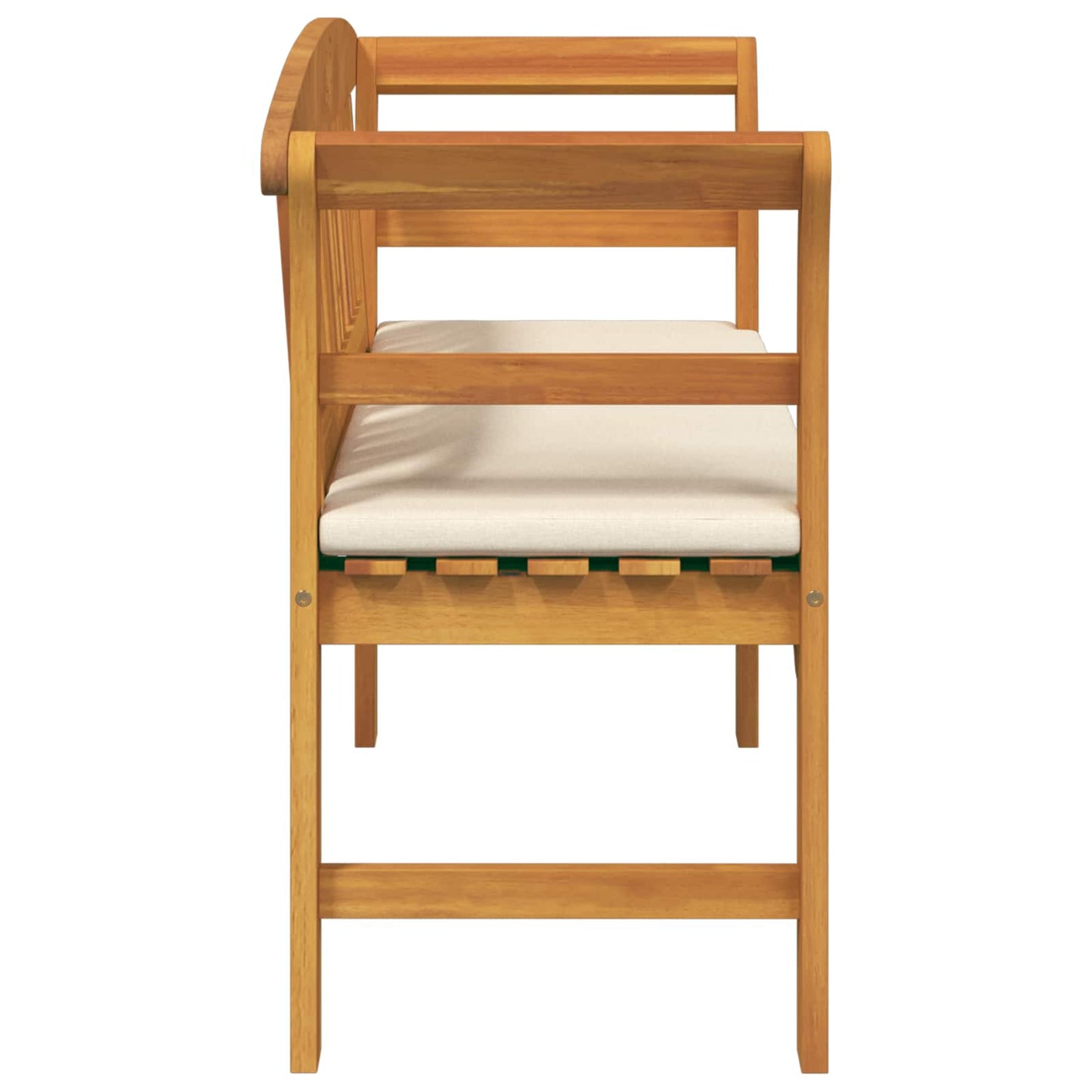 vidaXL παγκάκι με μαξιλάρι Φυσικό λάδι φινιρίσματος 114 x 46 x 82,5 εκ