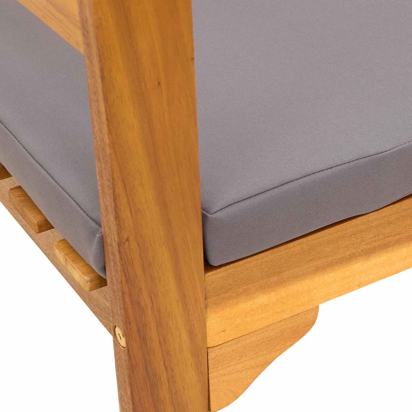 vidaXL παγκάκι με μαξιλάρι Φυσικό λάδι φινιρίσματος 114 x 46 x 82,5 εκ