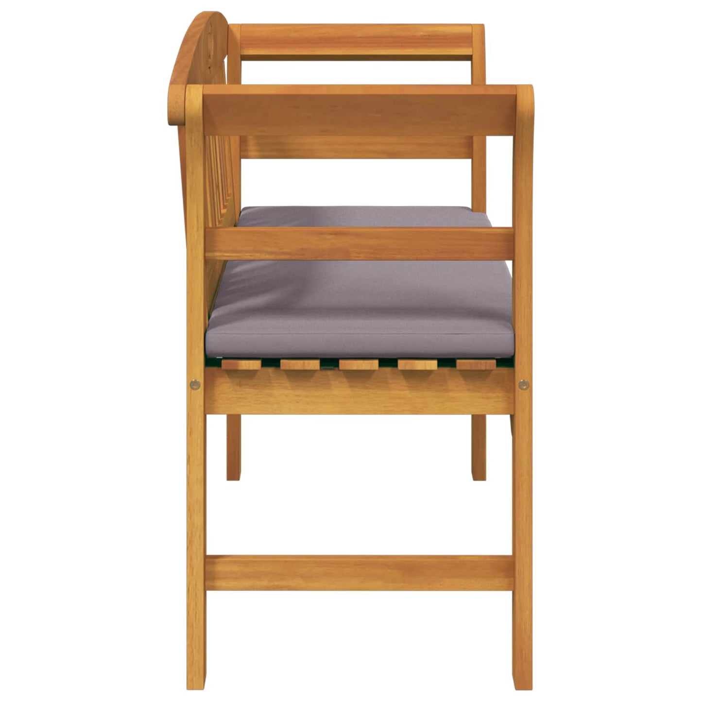 vidaXL παγκάκι με μαξιλάρι Φυσικό λάδι φινιρίσματος 114 x 46 x 82,5 εκ