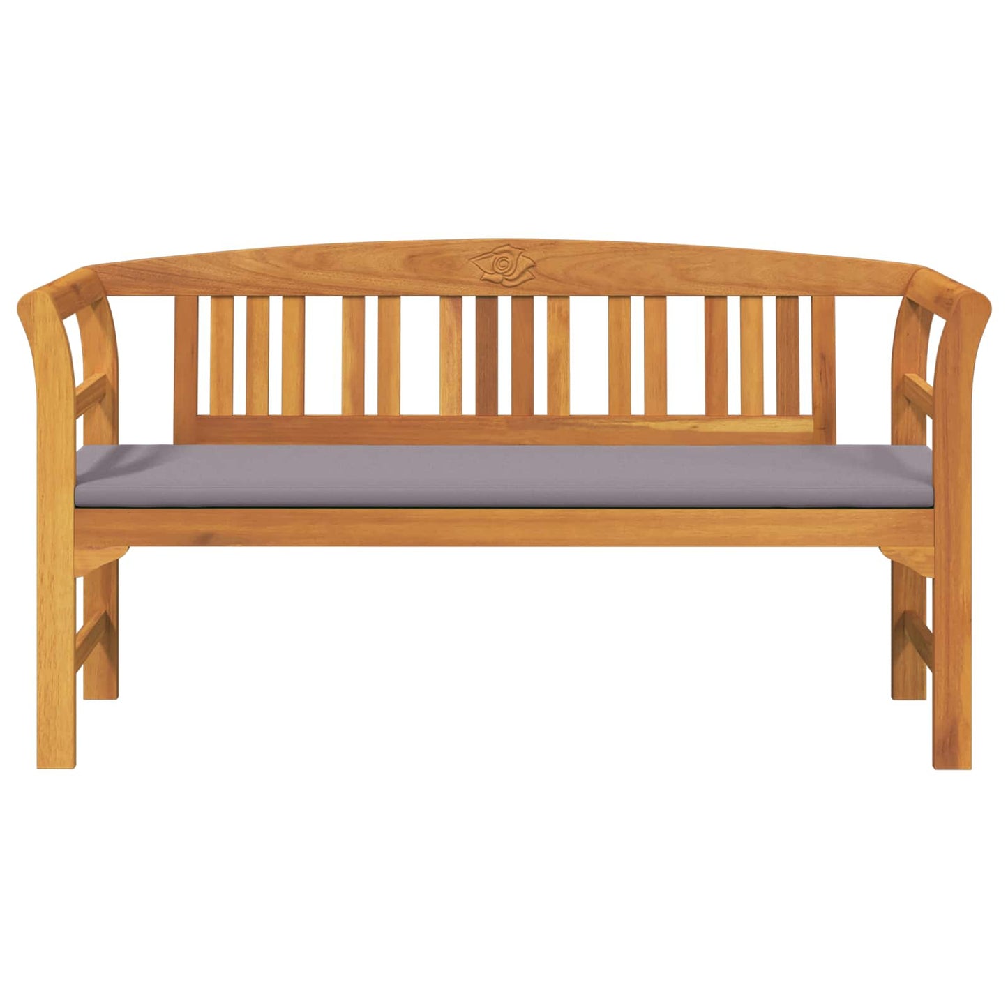 vidaXL παγκάκι με μαξιλάρι Φυσικό λάδι φινιρίσματος 157 x 46 x 82,5 εκ