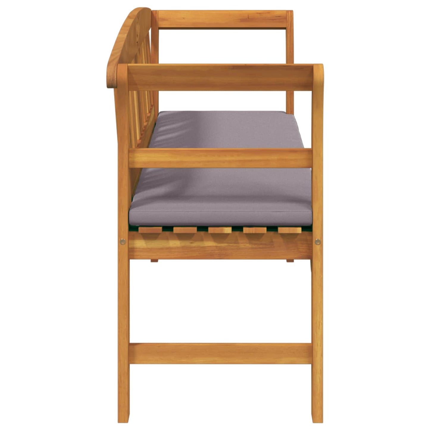 vidaXL παγκάκι με μαξιλάρι Φυσικό λάδι φινιρίσματος 157 x 46 x 82,5 εκ