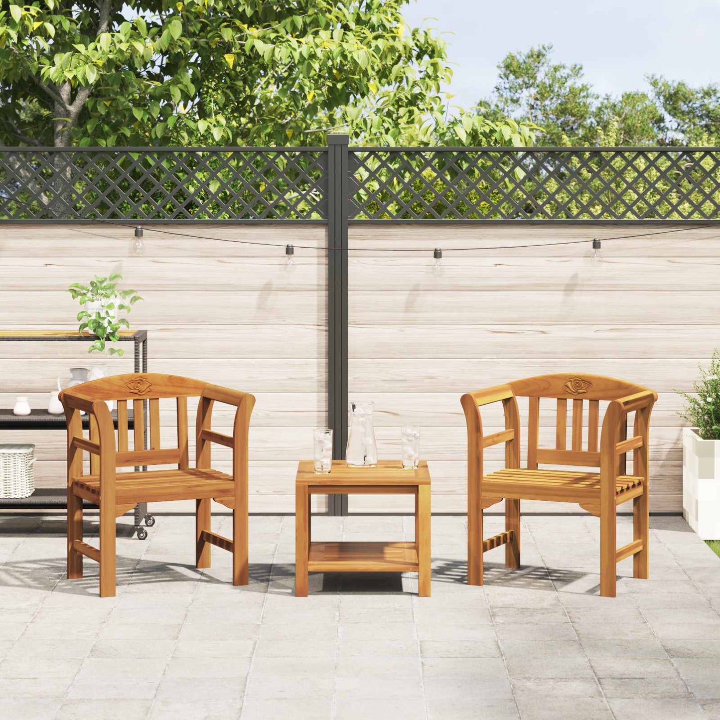 vidaXL παγκάκι Φυσικό λάδι φινιρίσματος 68,5 x 46 x 82,5 εκ