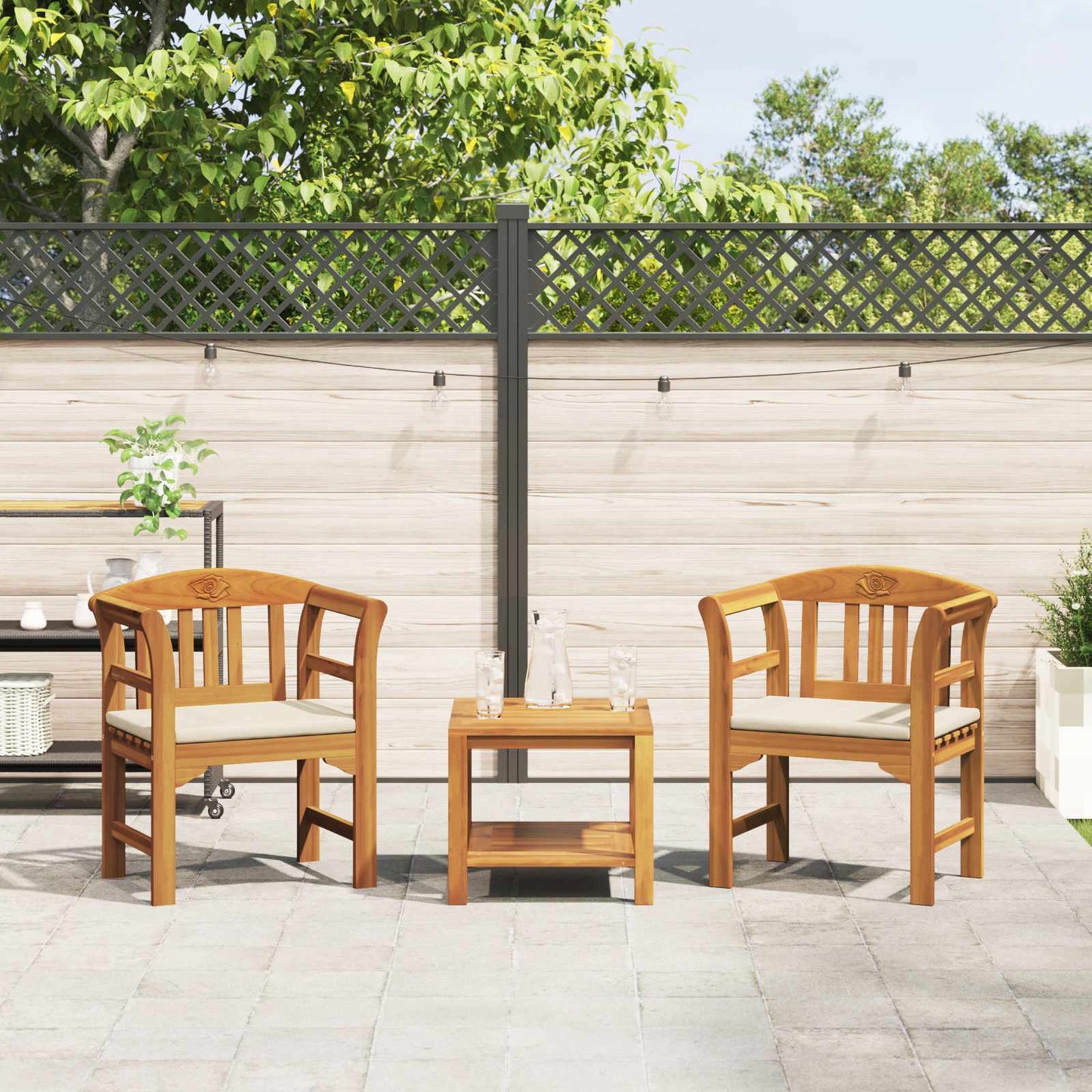 vidaXL παγκάκι Φυσικό λάδι φινιρίσματος 68,5 x 46 x 82,5 εκ