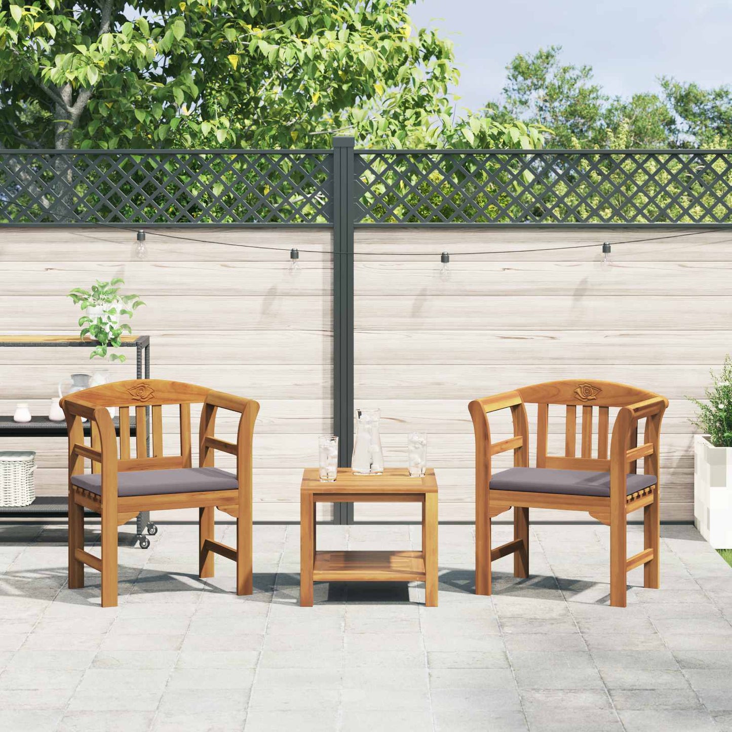 vidaXL παγκάκι Φυσικό λάδι φινιρίσματος 68,5 x 46 x 82,5 εκ