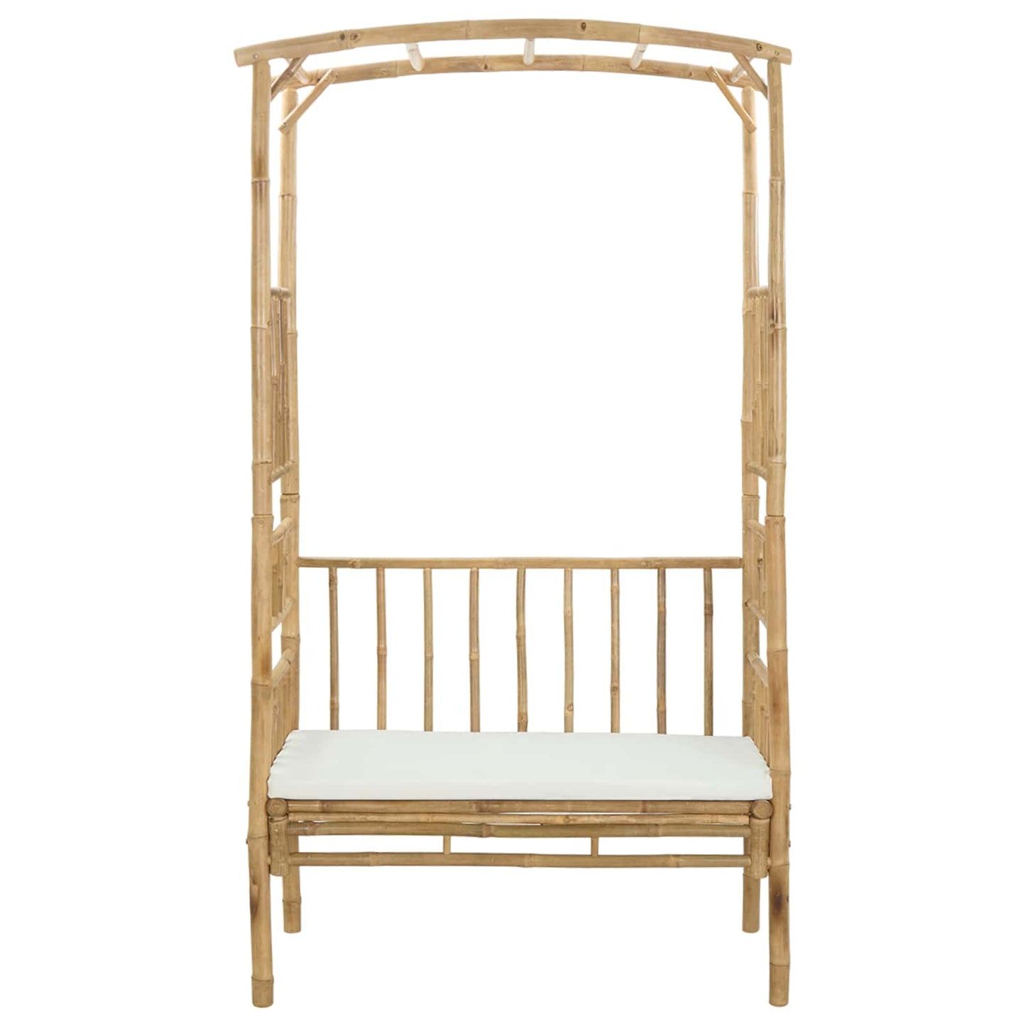 vidaXL Κήπος Καμάρα με Παγκάκι Φυσικό 115 x 50 x 205 εκ. Μπαμπού