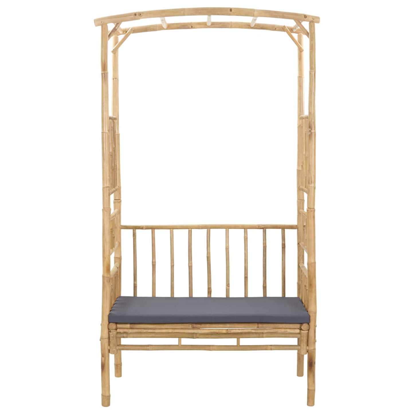 vidaXL Κήπος Καμάρα με Παγκάκι Φυσικό 115 x 50 x 205 εκ. Μπαμπού