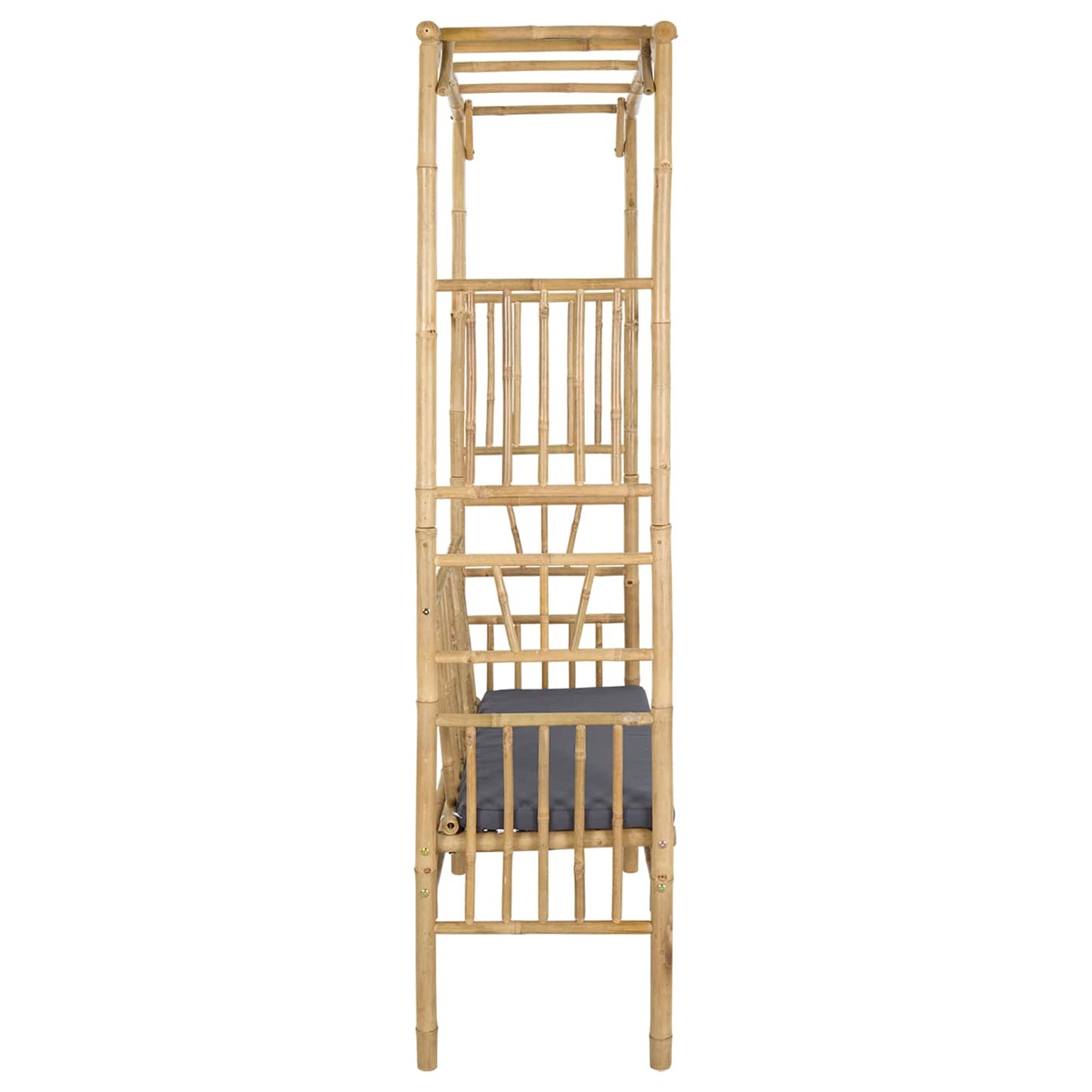vidaXL Κήπος Καμάρα με Παγκάκι Φυσικό 115 x 50 x 205 εκ. Μπαμπού