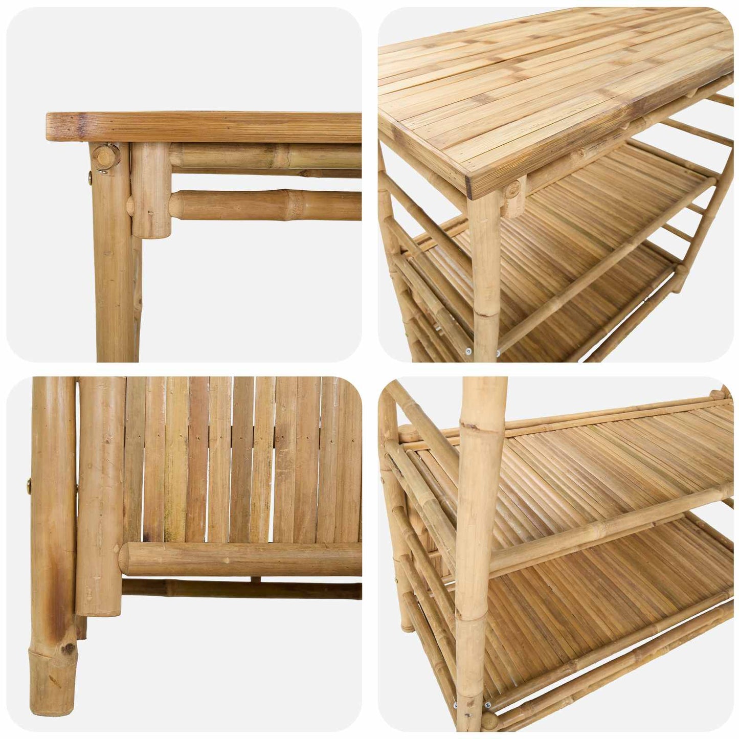 vidaXL Εξωτερικό τραπέζι μπαρ Φυσικό 110 x 50 x 105 εκ Μπαμπού