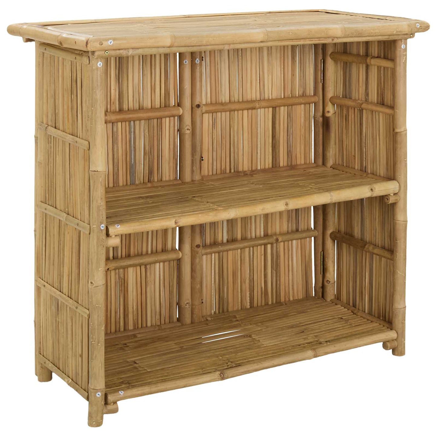 vidaXL Εξωτερικό τραπέζι μπαρ Φυσικό 115 x 55 x 105 εκ. Μπαμπού