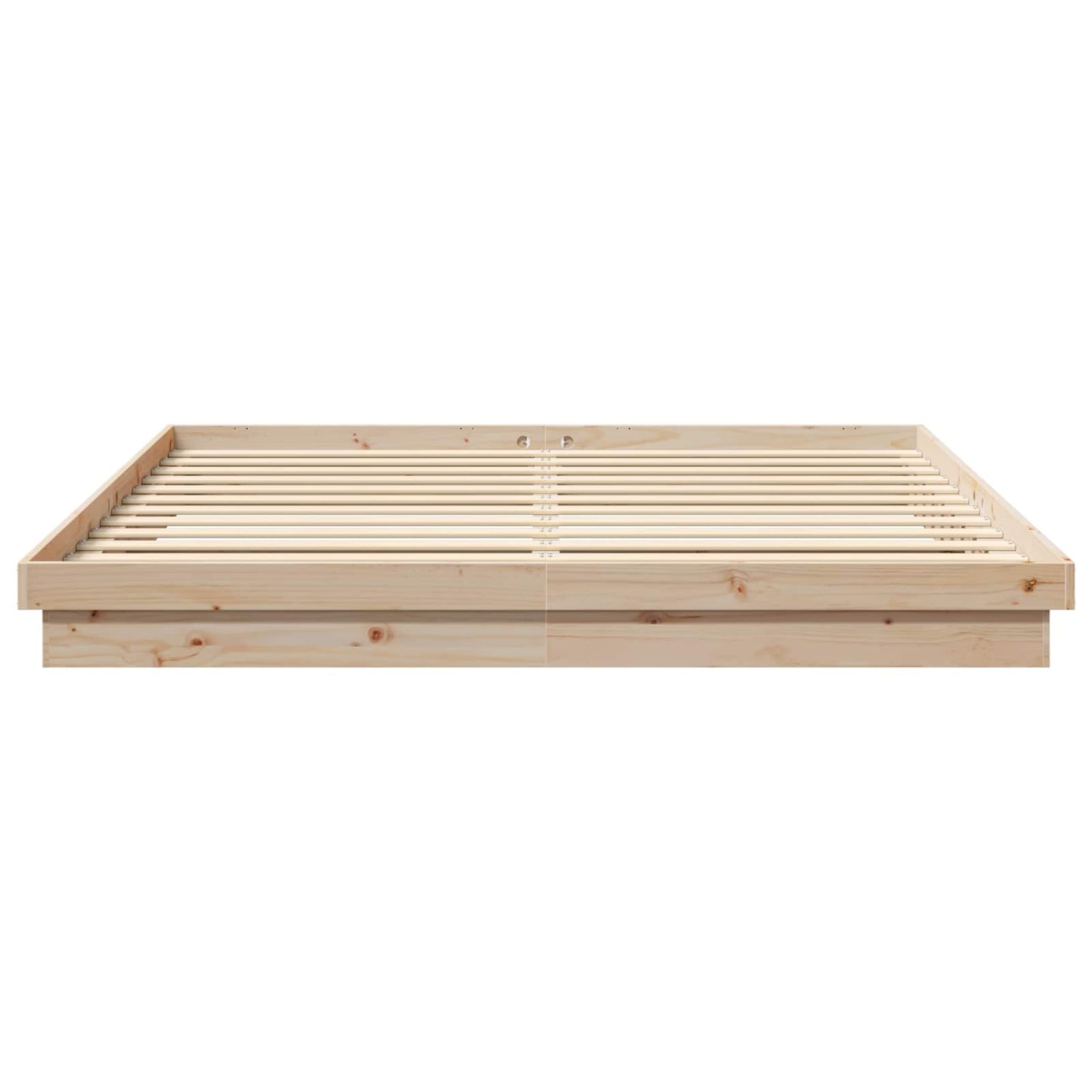 vidaXL Σκελετός Κρεβατιού Φυσικό 200 x 200 cm Στερεά ξυλεία πεύκου