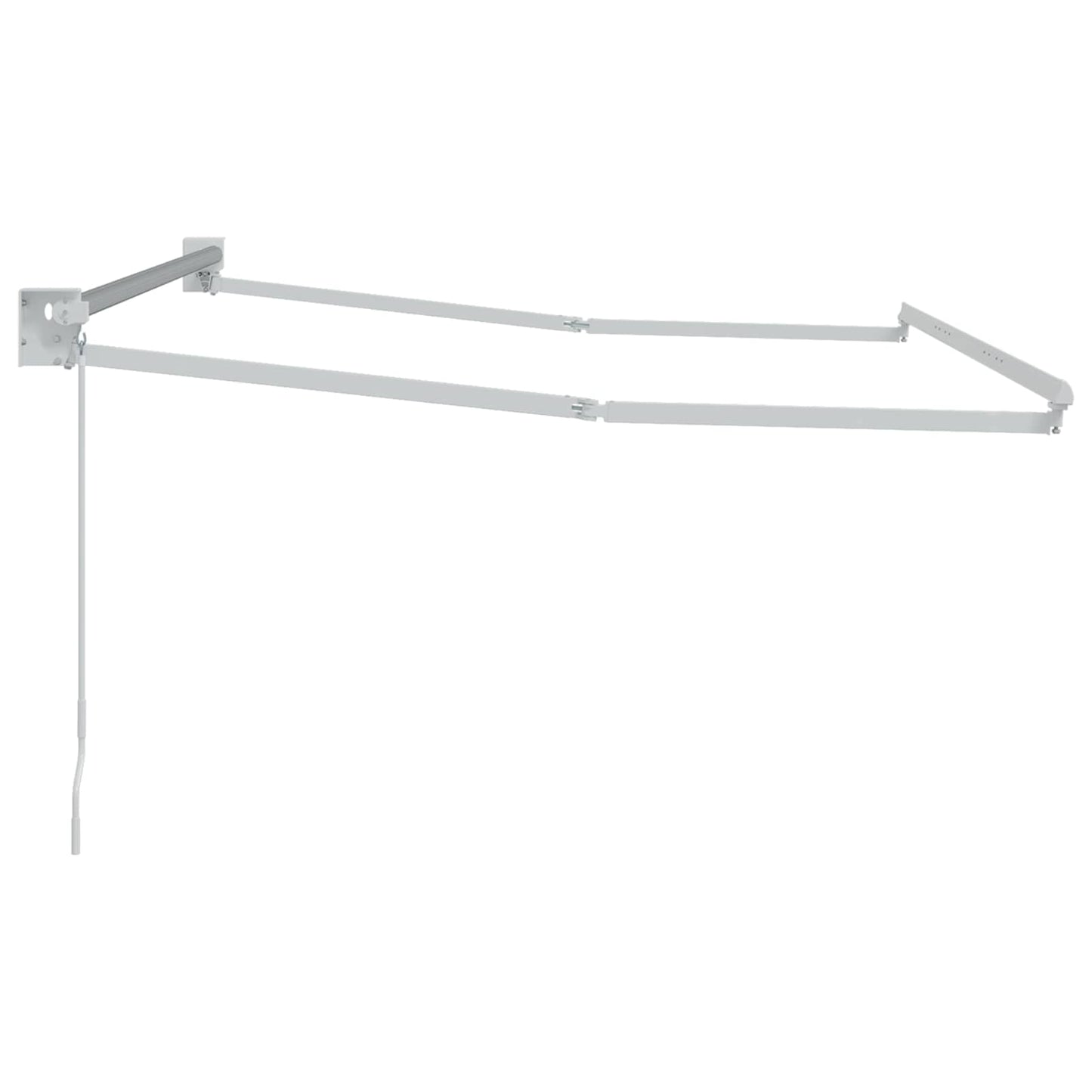 vidaXL Manual Awning Frame 2,5 x 2 m Λευκό Powder-Coated Aluminium