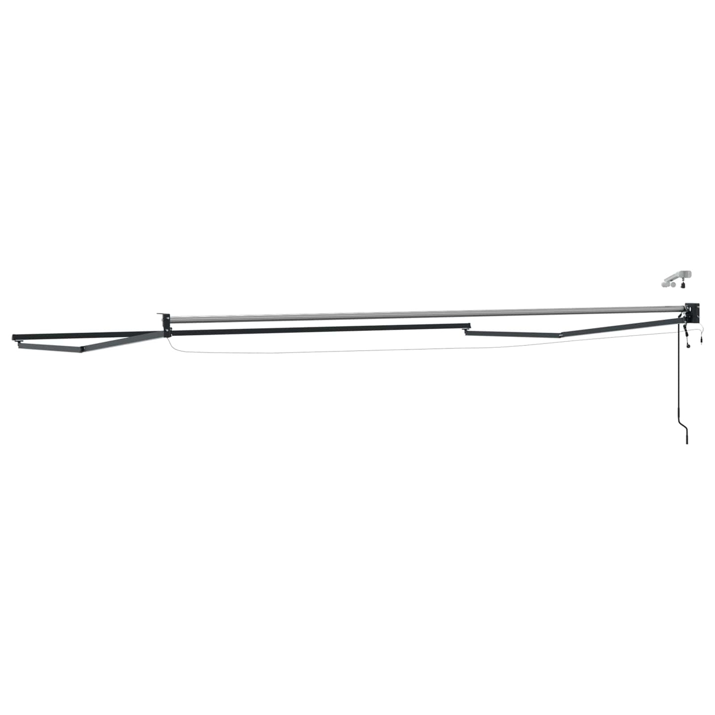 vidaXL Electric Awning Frame with LED and Wind Sensor 4 x 2 m Ανθρακί
