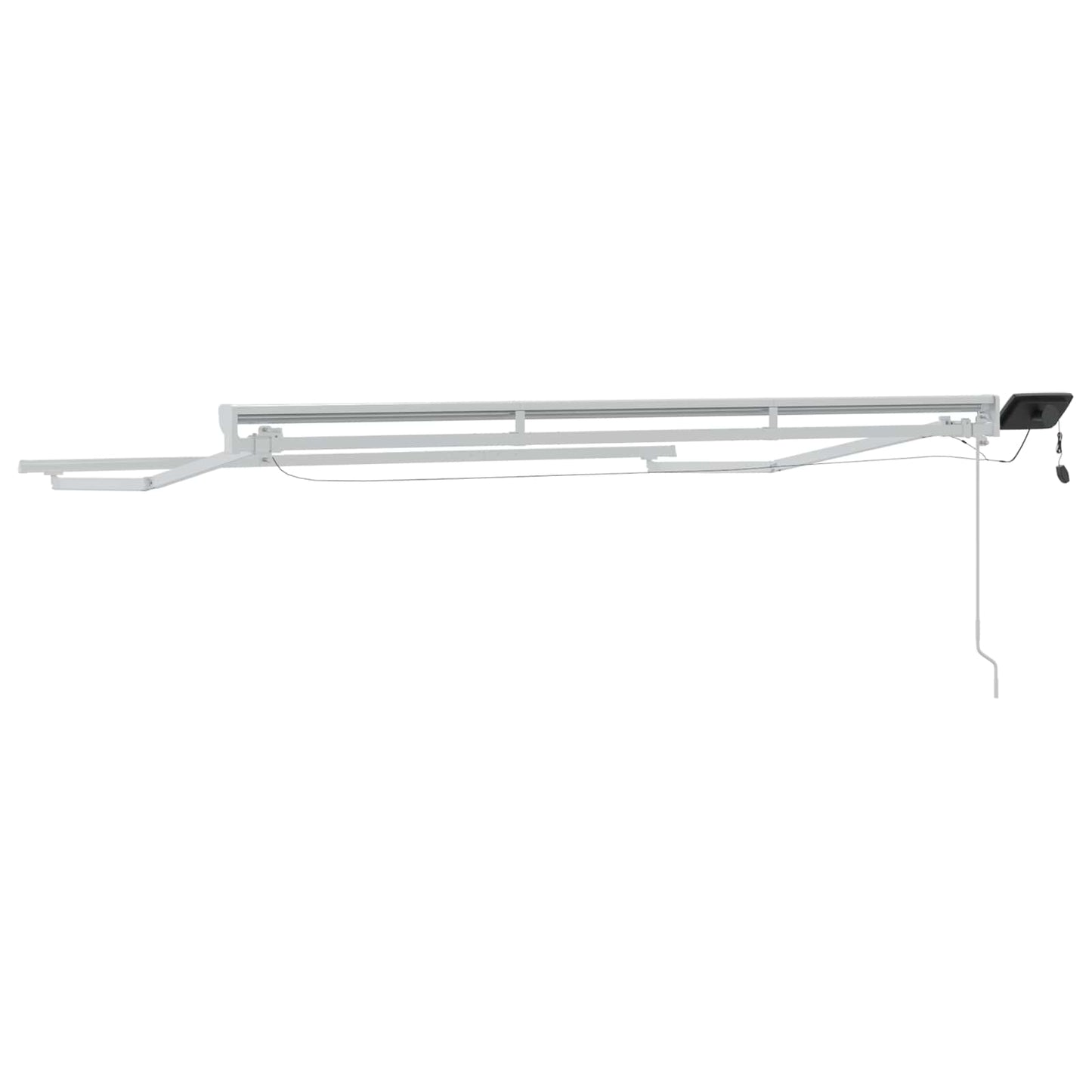 vidaXL Χειροκίνητο πλαίσιο τέντας με LED Λευκός 3 x 2 m Αλουμίνιο