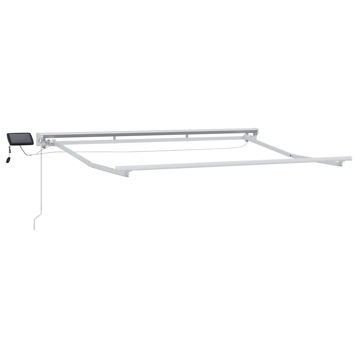 vidaXL Χειροκίνητο πλαίσιο τέντας με LED Λευκός 3,5 x 2 m Αλουμίνιο