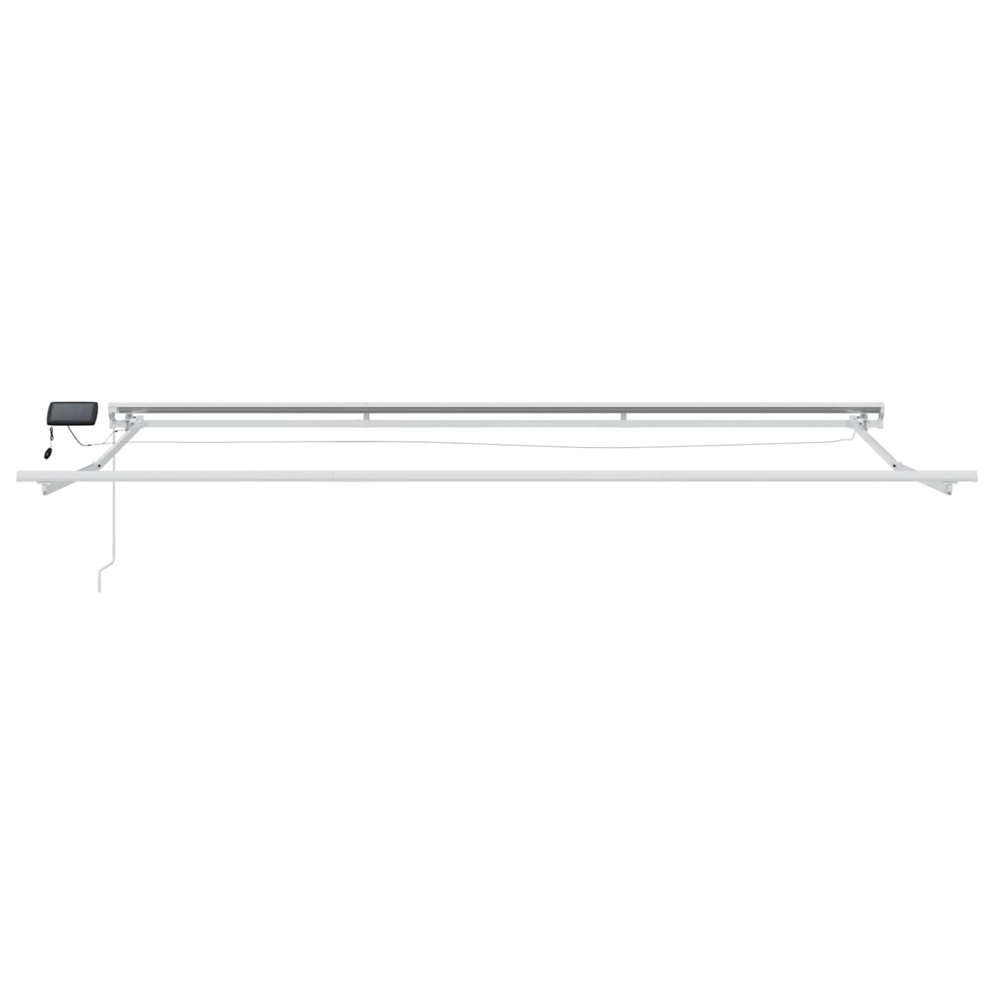 vidaXL Χειροκίνητο πλαίσιο τέντας με LED Λευκός 4 x 2 m Αλουμίνιο