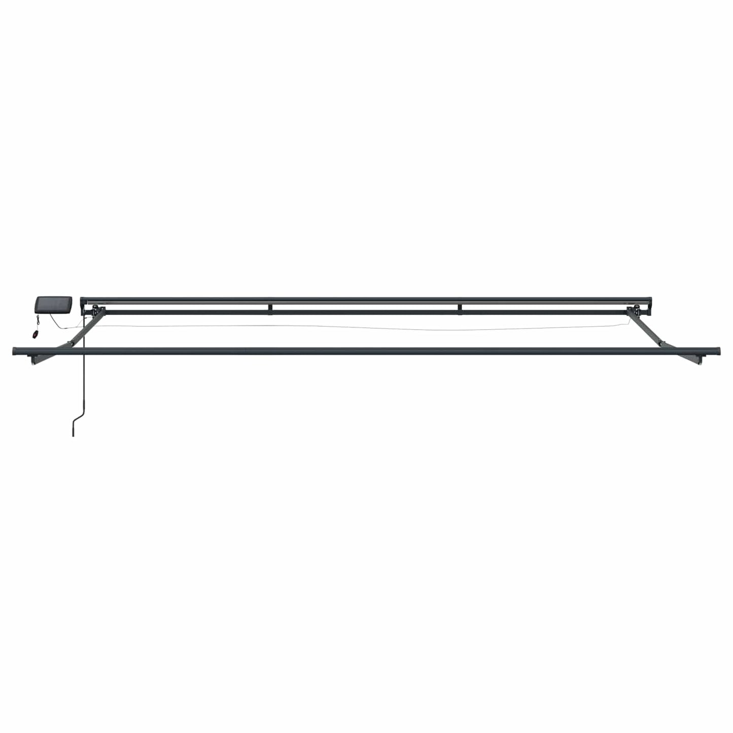 vidaXL Χειροκίνητο πλαίσιο τέντας με LED Ανθρακί 5 x 3 m Αλουμίνιο