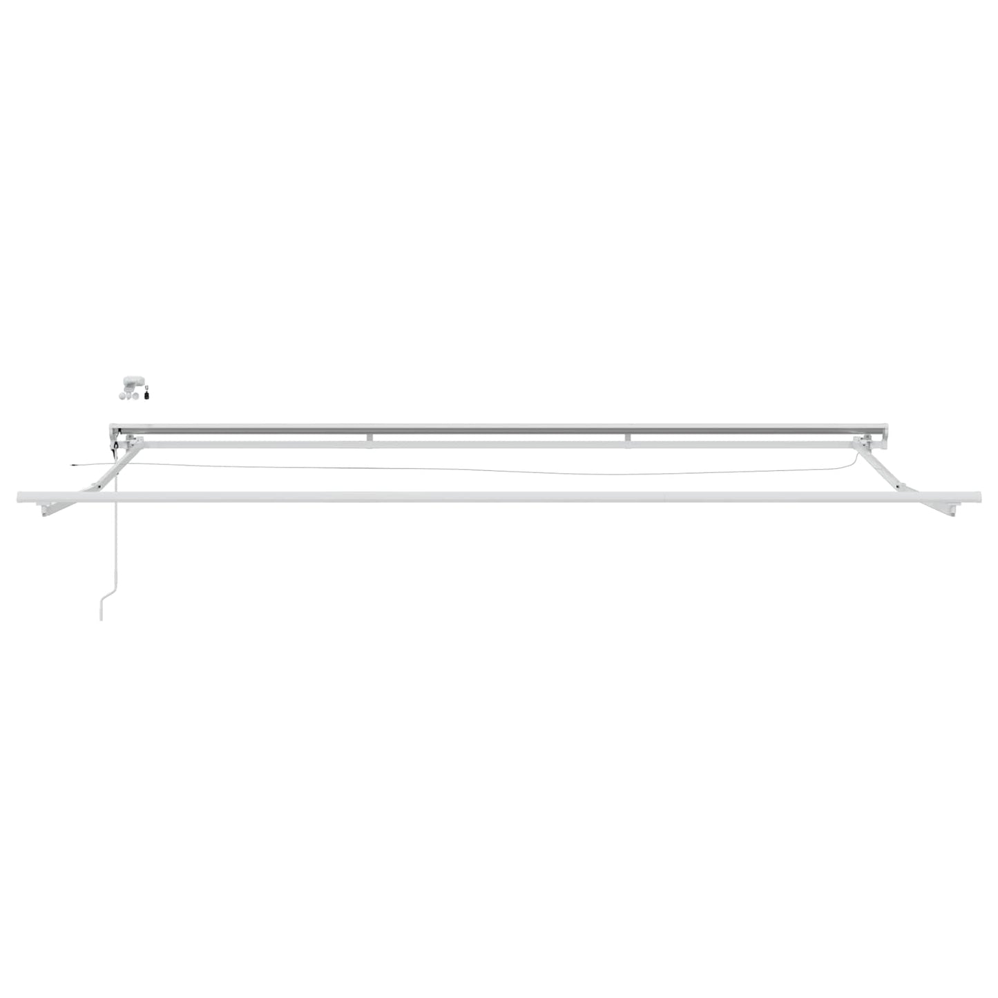 vidaXL Ηλεκτρικό πλαίσιο τέντας με LED Λευκός 4 x 2 m Αλουμίνιο
