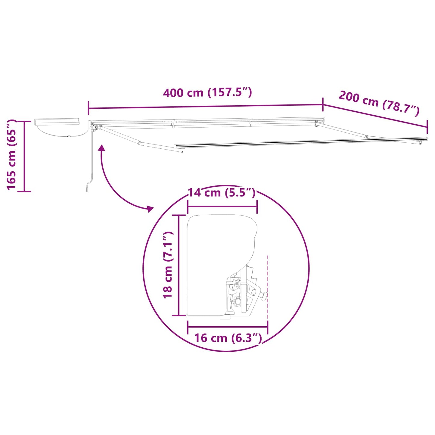 vidaXL Ηλεκτρικό Ανακλινόμενο Κάθισμα Λευκός 4 x 2 m Ατσάλι
