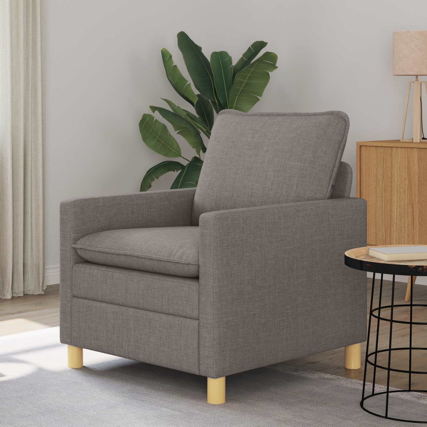 vidaXL Καναπές Taupe 76 x 81 x 87,5 εκ Ύφασμα