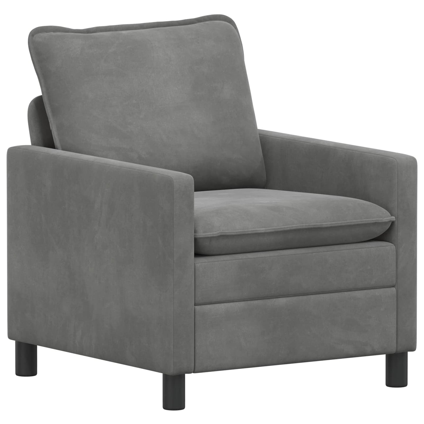 vidaXL Καναπές Σκούρο Γκρι 76 x 81 x 87,5 εκ Βελούδο