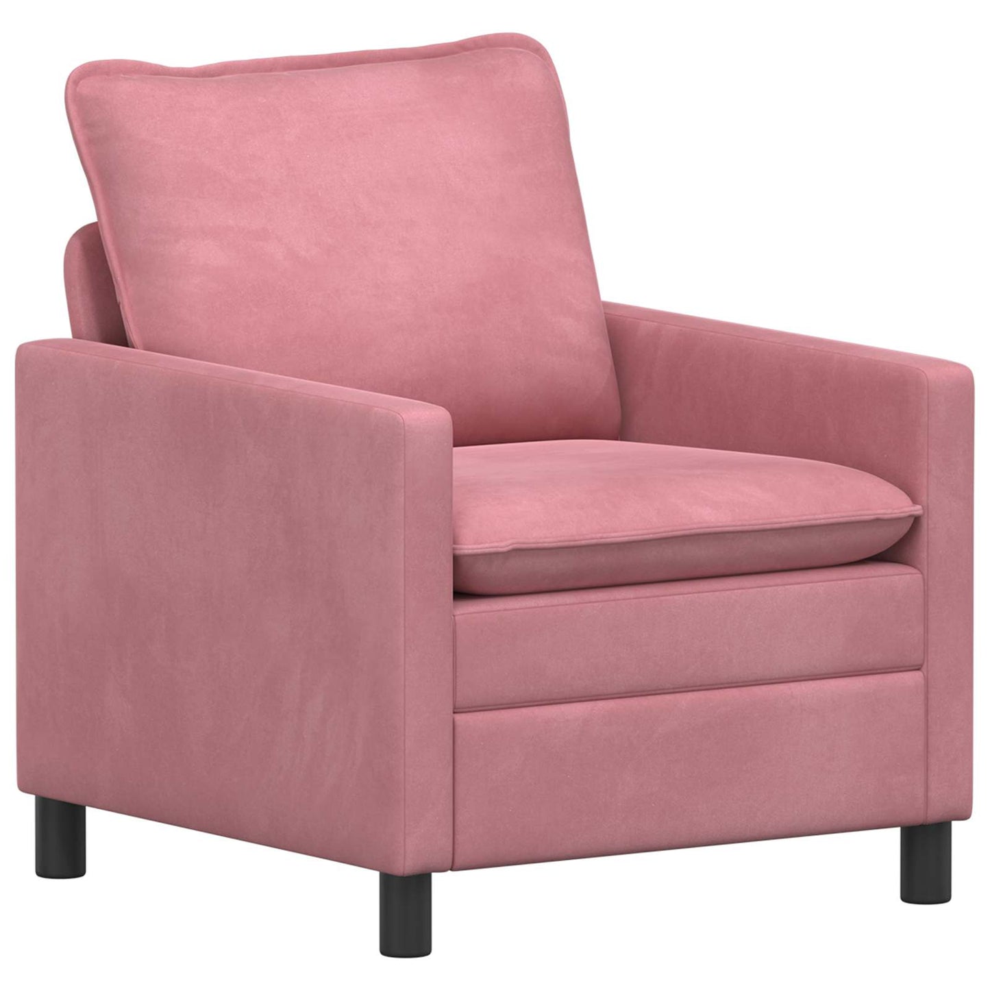 vidaXL Καναπές Ροζ 76 x 81 x 87,5 εκ Βελούδο
