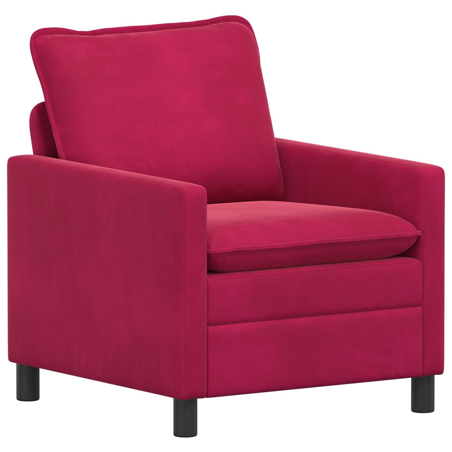 vidaXL Καναπές Κόκκινο 76 x 81 x 87,5 εκ Βελούδο