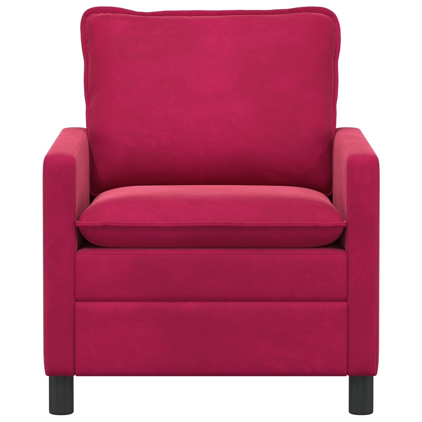 vidaXL Καναπές Κόκκινο 76 x 81 x 87,5 εκ Βελούδο