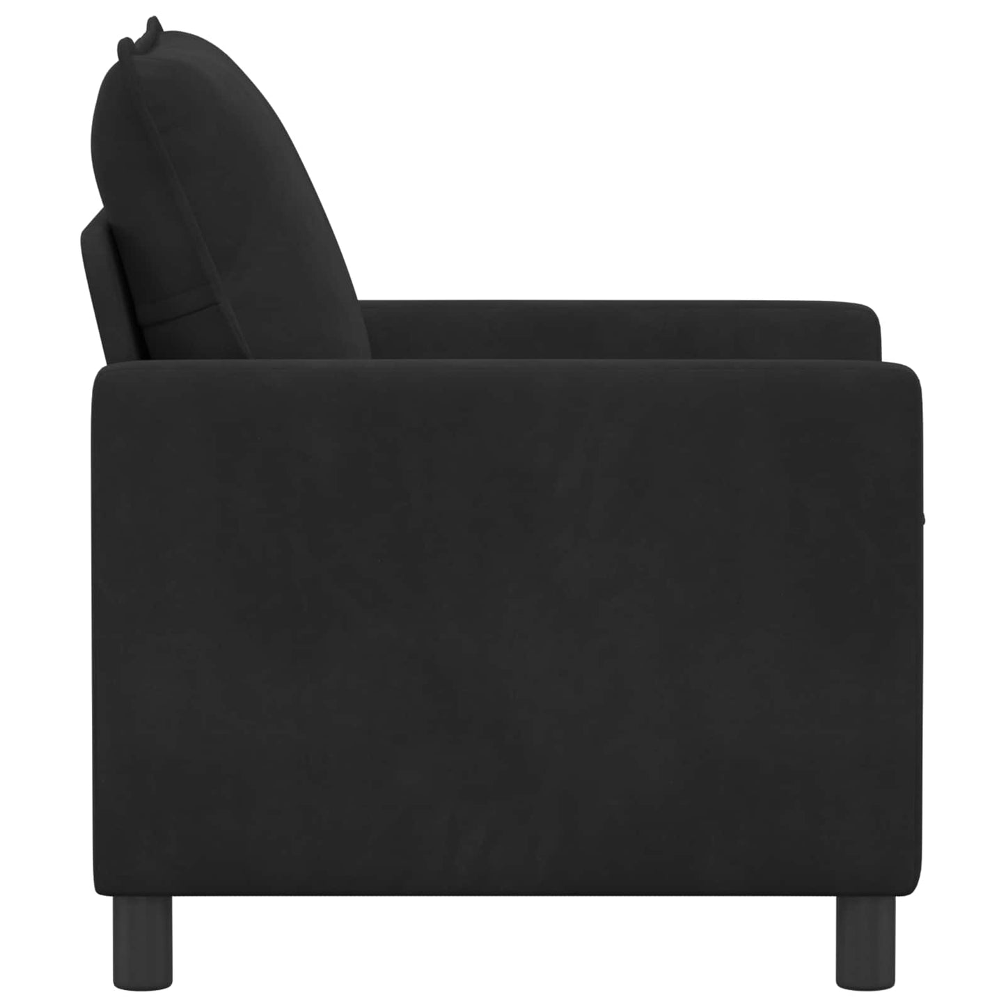 vidaXL Καναπές Μαύρο 76 x 81 x 87,5 εκ Βελούδο